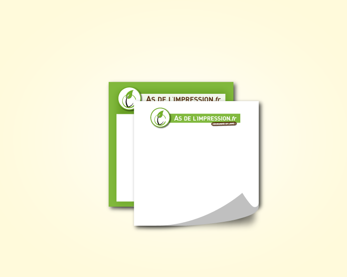 Bloc-Notes Autocollant  Imprimez en ligne avec l'As de l'Impression -  Flyer, Affiches, Dépliants, Cartes